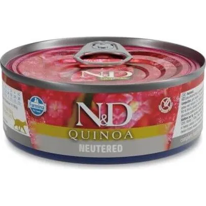 Farmina N&D Quinoa Neutered Cibo Umido per Gatti Adulti Sterilizzati 80g
