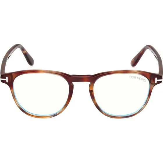 Tom Ford FT5899-B Blue Block Occhiali da Vista Uomo Avana Squadrati