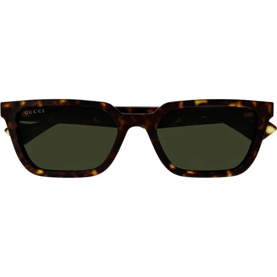 Gucci GG1539S Occhiali da Sole Uomo Avana Squadrati Verde 55mm