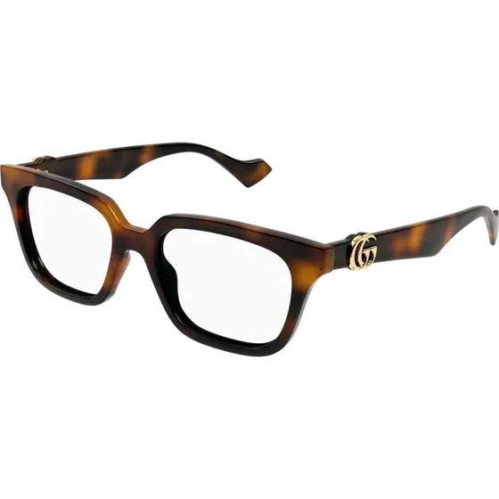 Gucci GG1536O 002 Occhiali da Vista Cat Eye Havana Trasparente