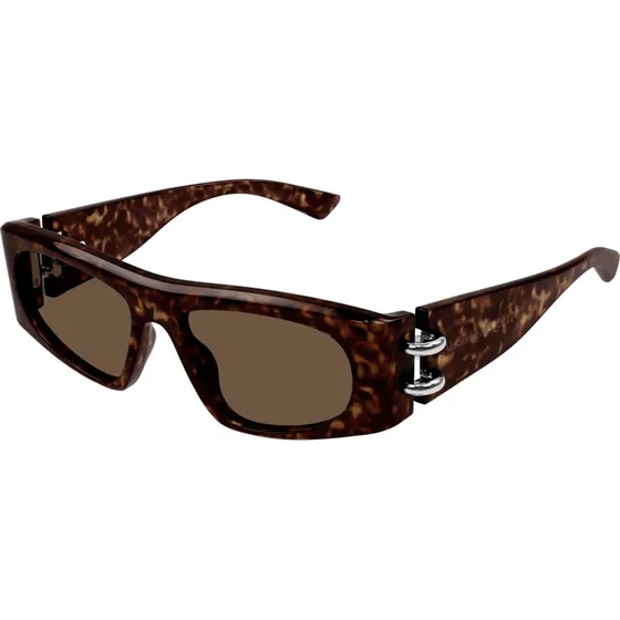 Alexander McQueen AM0471S 002 Occhiali da Sole Squadrati Havana