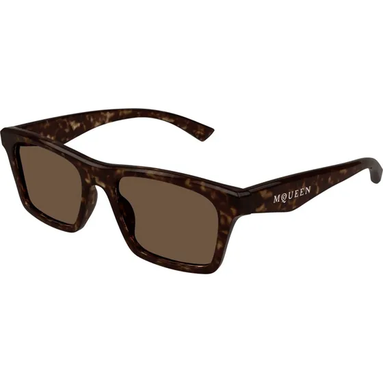 Alexander McQueen AM0472S 002 Occhiali da Sole Quadrati Havana