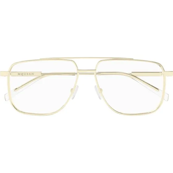 Alexander McQueen AM0480O Occhiali da Vista Quadrati Oro