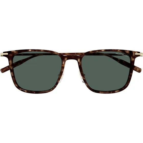 Montblanc MB0354S Occhiali da Sole Uomo Avana Squadrati Verde 52mm