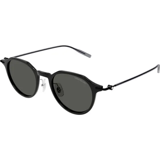 Montblanc MB0355S Occhiali da Sole Uomo Pantos Nero Grigio 49mm