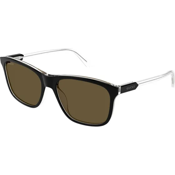 Gucci GG1819S Occhiali da Sole Squadrati Uomo - Nero e Marrone