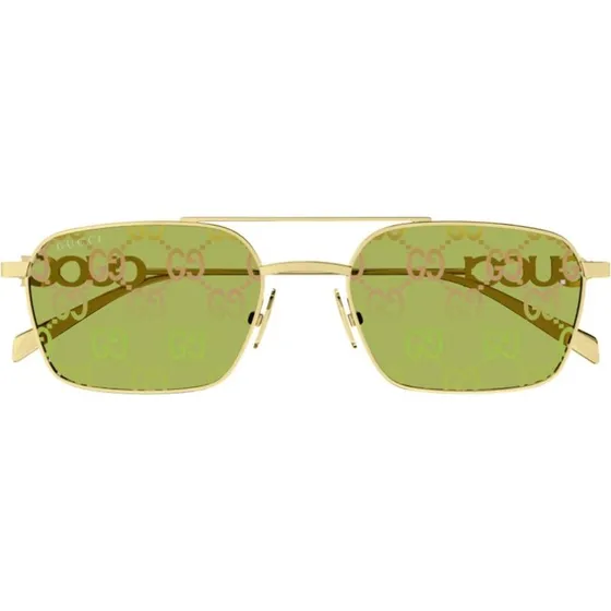 Gucci GG1804S Occhiali da Sole Quadrati Oro e Verde 54mm