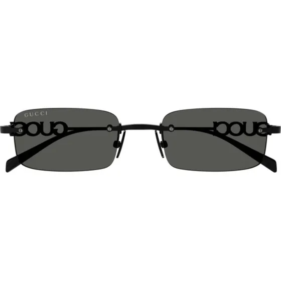 Gucci GG1808S Occhiali da Sole Quadrati Neri con Lenti Grigie