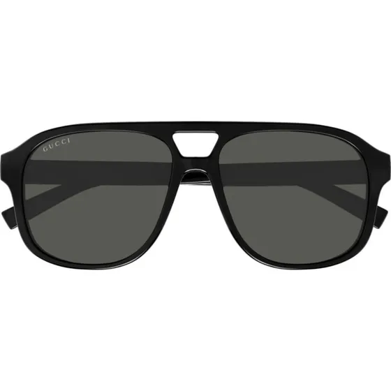Gucci Occhiali da Sole GG1856S Uomo Nero Pilot Grigio 57mm