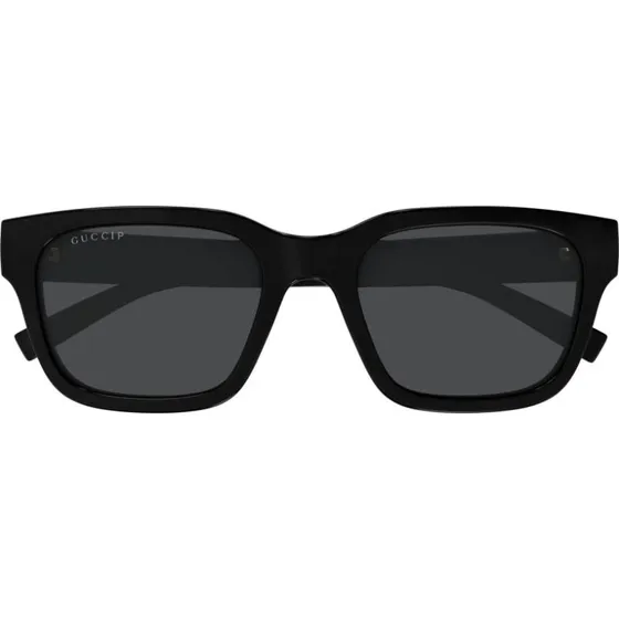 Gucci GG1857S Occhiali da Sole Uomo Quadrati Neri con Lenti Grigie