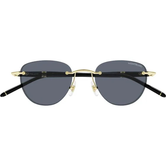 Montblanc MB0412S Occhiali da Sole Uomo Oro e Lenti Grigie