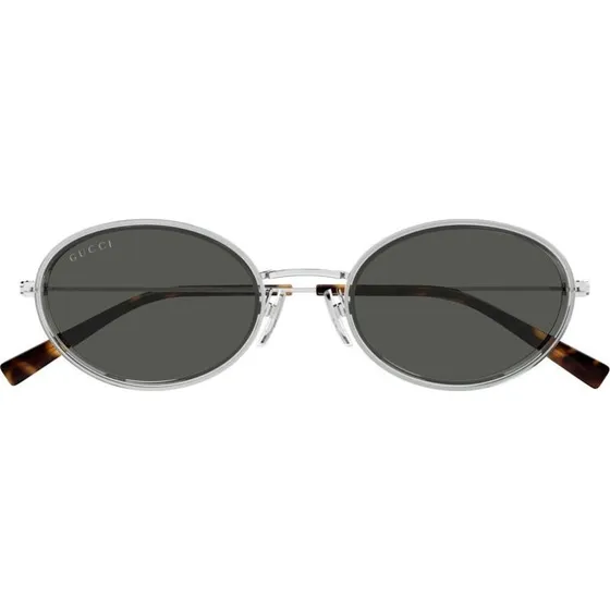 Gucci GG1980S Occhiali da Sole Donna Argento Rotondi 52mm