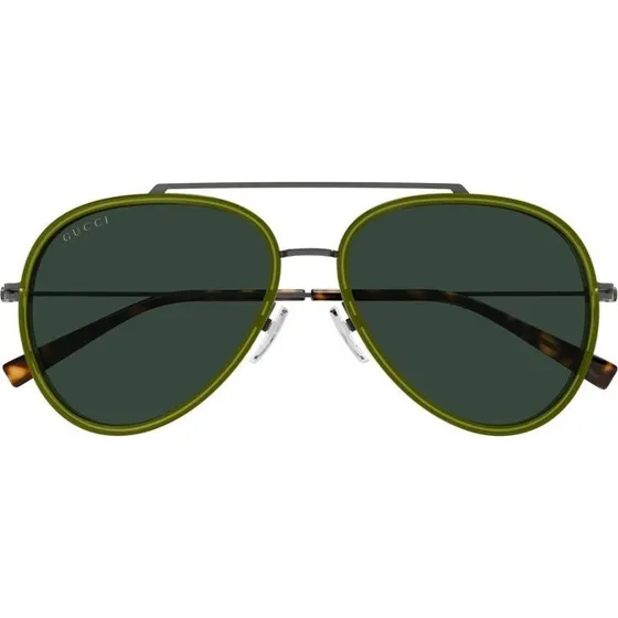 Gucci GG1981S Occhiali da Sole Uomo Pilot Verde 56mm