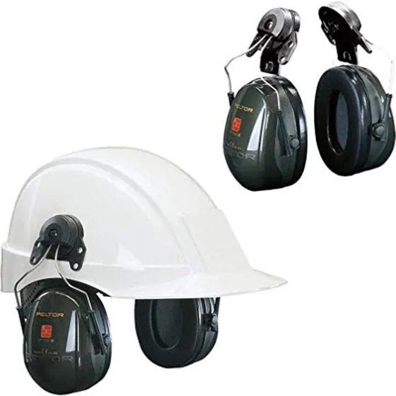 3M Peltor H520P3E Cuffie Verde con Attacco per Casco