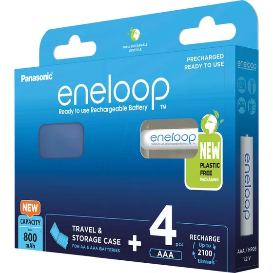 Panasonic eneloop AAA 800mAh 4pz + Box