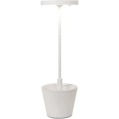 Zafferano Poldina Reverso - Lampada da tavolo LED ricaricabile Bianca