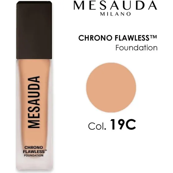 Mesauda Chrono Flawless Foundation 19C - Fondotinta Matte 30 ml