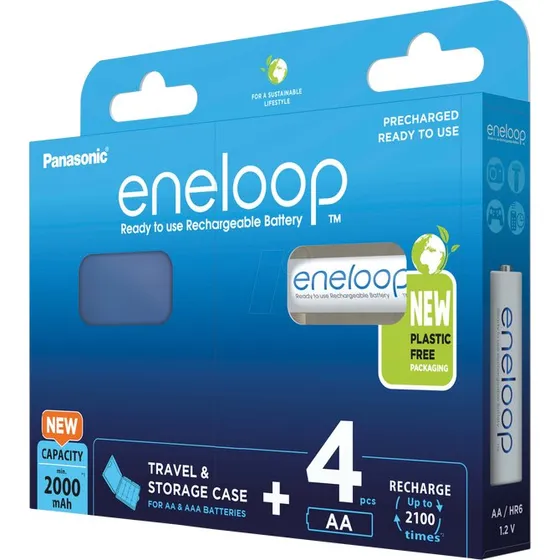 Panasonic eneloop AA 2000mAh 4pz + Box