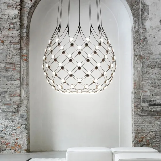 Luceplan Mesh Wireless Lampada a Sospensione Bluetooth Ø 100 cm