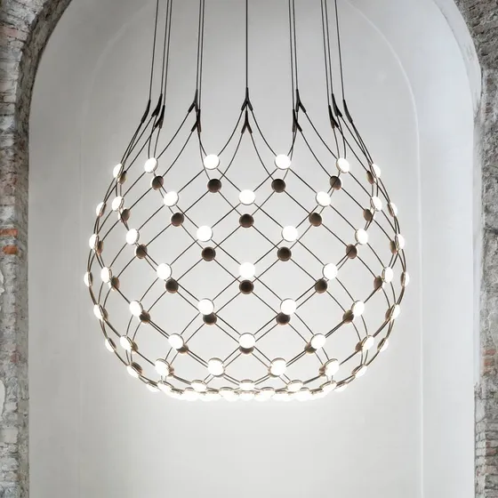 Luceplan Mesh Wireless Lampada a Sospensione Bluetooth Ø 100 cm