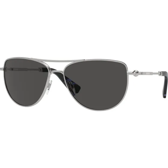Burberry BE 3149 Occhiali da Sole Donna Argento Pilot Grigio