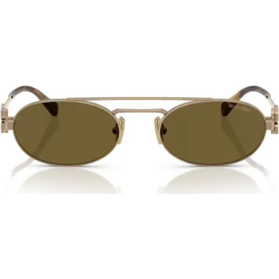 Miu Miu SMU 54ZS Occhiali da Sole Donna Oro e Marrone