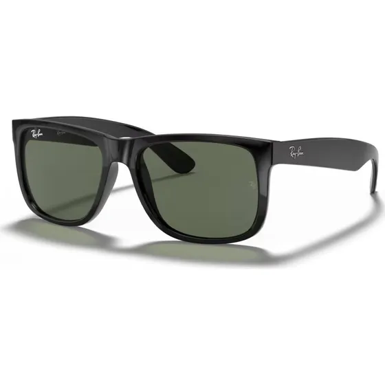Ray-Ban RB4165 Justin 601/71 Occhiali da Sole Squadrati Nero/Verde