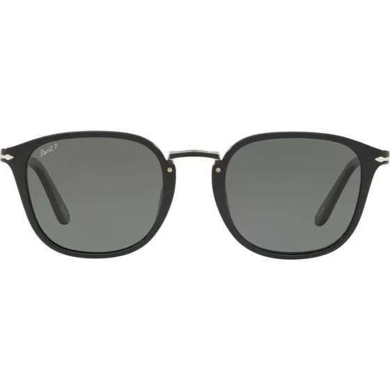 Persol PO 3186S Occhiali da Sole Uomo Neri Geometrici Polarizzati