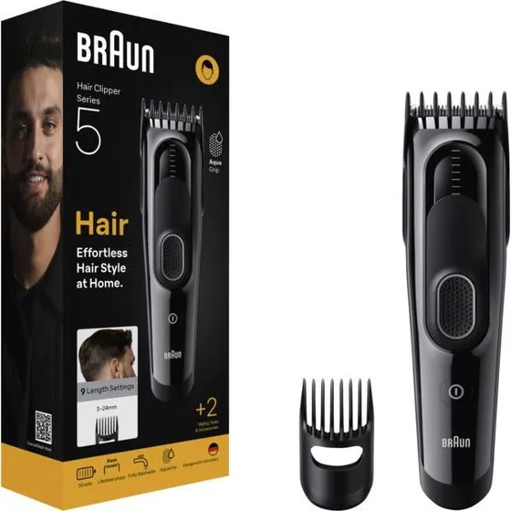 Braun HC5510 Tagliacapelli Nero 9 Livelli
