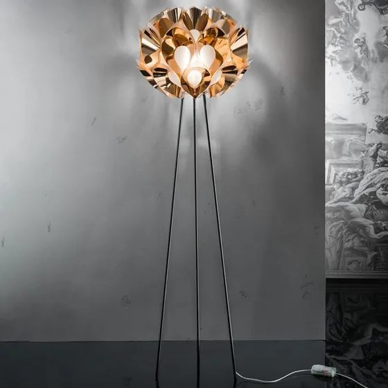 Slamp Flora - Lampada da terra di design, rame