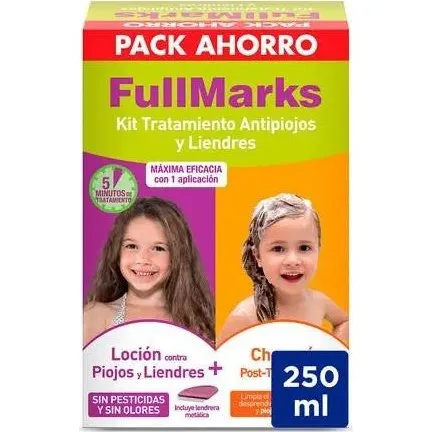 Fullmarks Kit Anti-Pidocchi Lozione 100ml e Shampoo 150ml