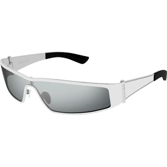 Alexander McQueen AM0491S 002 Occhiali da Sole Geometrici Argento