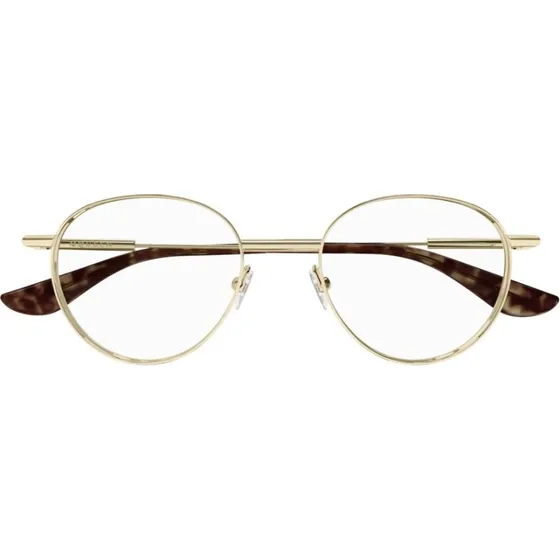 Alexander McQueen AM0502O Occhiali da Vista Rotondi Oro