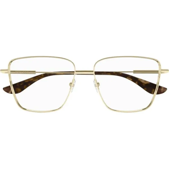 Alexander McQueen Occhiali da Vista Donna AM0503O Oro Squadrati