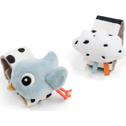 Done by Deer Sonaglio da Polso Happy Clouds Blu 2pz