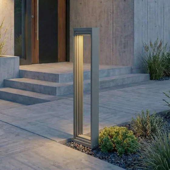 Lucande Lampione a LED Ashkan Antracite 60 cm IP65