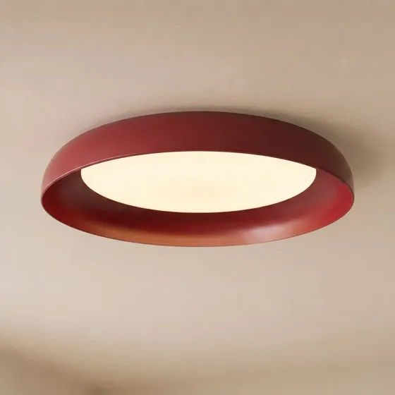 Lindby Plafoniera LED Florie, Rossa, Ø 40 cm