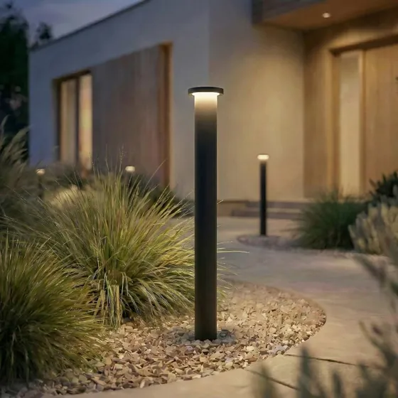 Lindby Lampione a LED Cirel, 65 cm, Nero, IP65