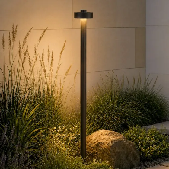 Lampione a LED Lucande Nirella 100 cm Nero IP65 CCT