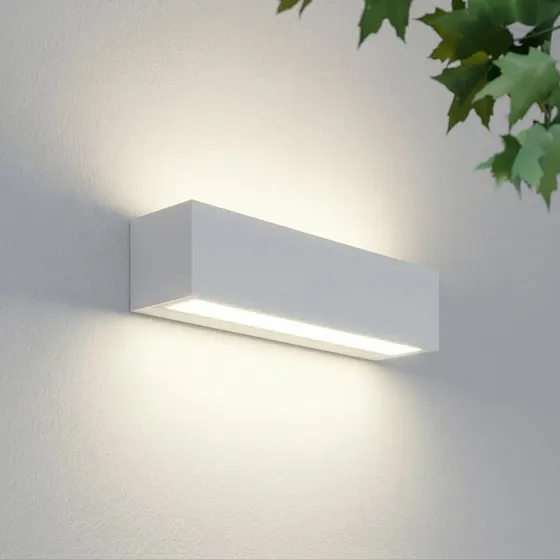 Applique da esterni LED Lucande Lengo, 25 cm, Bianca