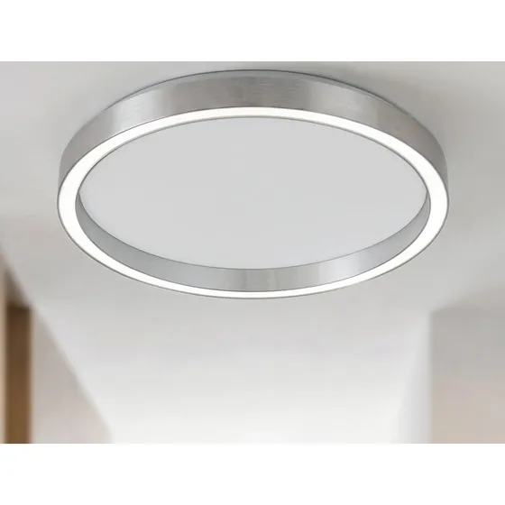 Lucande Plafoniera LED Rotundo Ø 40 cm, Alluminio Spazzolato