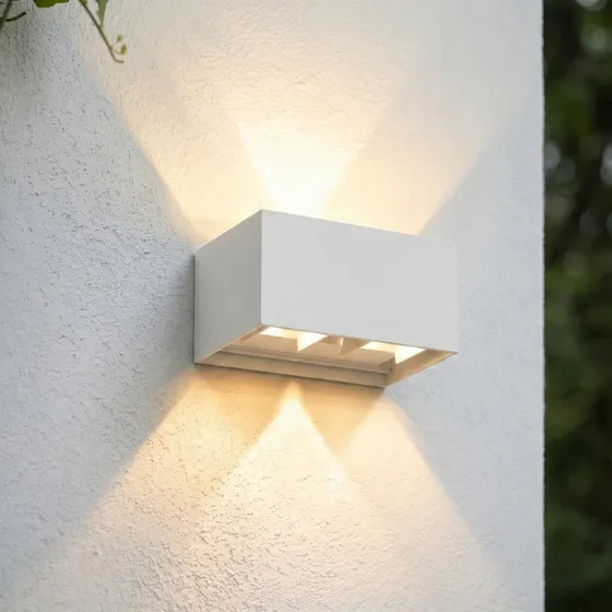 Applique da esterni LED Nivar Lindby, Bianca, 20 cm, IP54