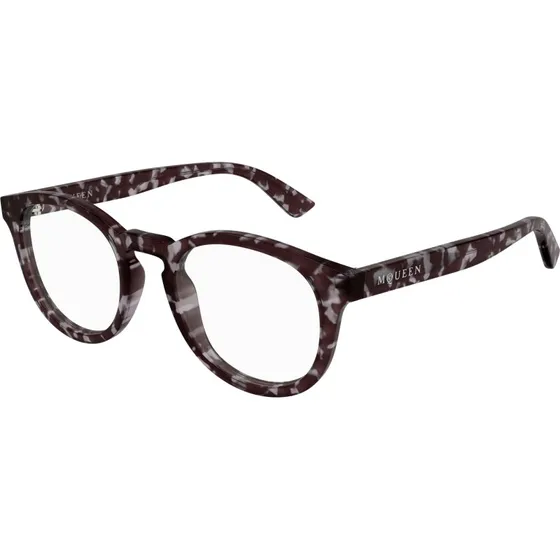 Alexander McQueen AM0514O 002 Montature da Vista Rotonde Havana
