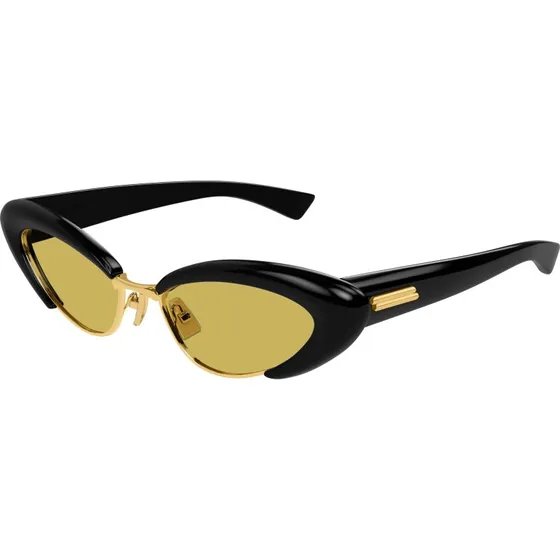 Bottega Veneta BV1387S 001 Occhiali da Sole Cat Eye Nero e Giallo