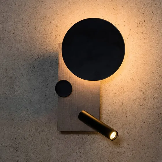 Applique a LED Klee Faro Barcelona, Grigia, Versione Sinistra