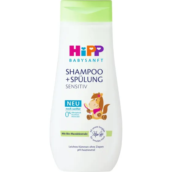 HiPP Babysanft Shampoo e Balsamo 2-in-1 per Bambini, 200 ml