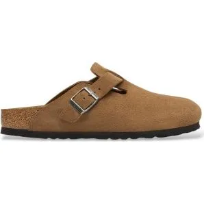 Birkenstock Boston Zoccoli in Pelle Samosciata Marrone