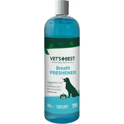 Vet's Best Rinfrescante per l'alito, Additivo per acqua per cani 500ml