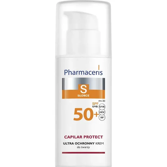 Pharmaceris S Crema Protettiva SPF 50+ per Pelle con Capillari e Rosacea