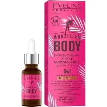 Eveline Cosmetics Brazilian Body Gocce Autoabbronzanti 6 in 1, 18 ml